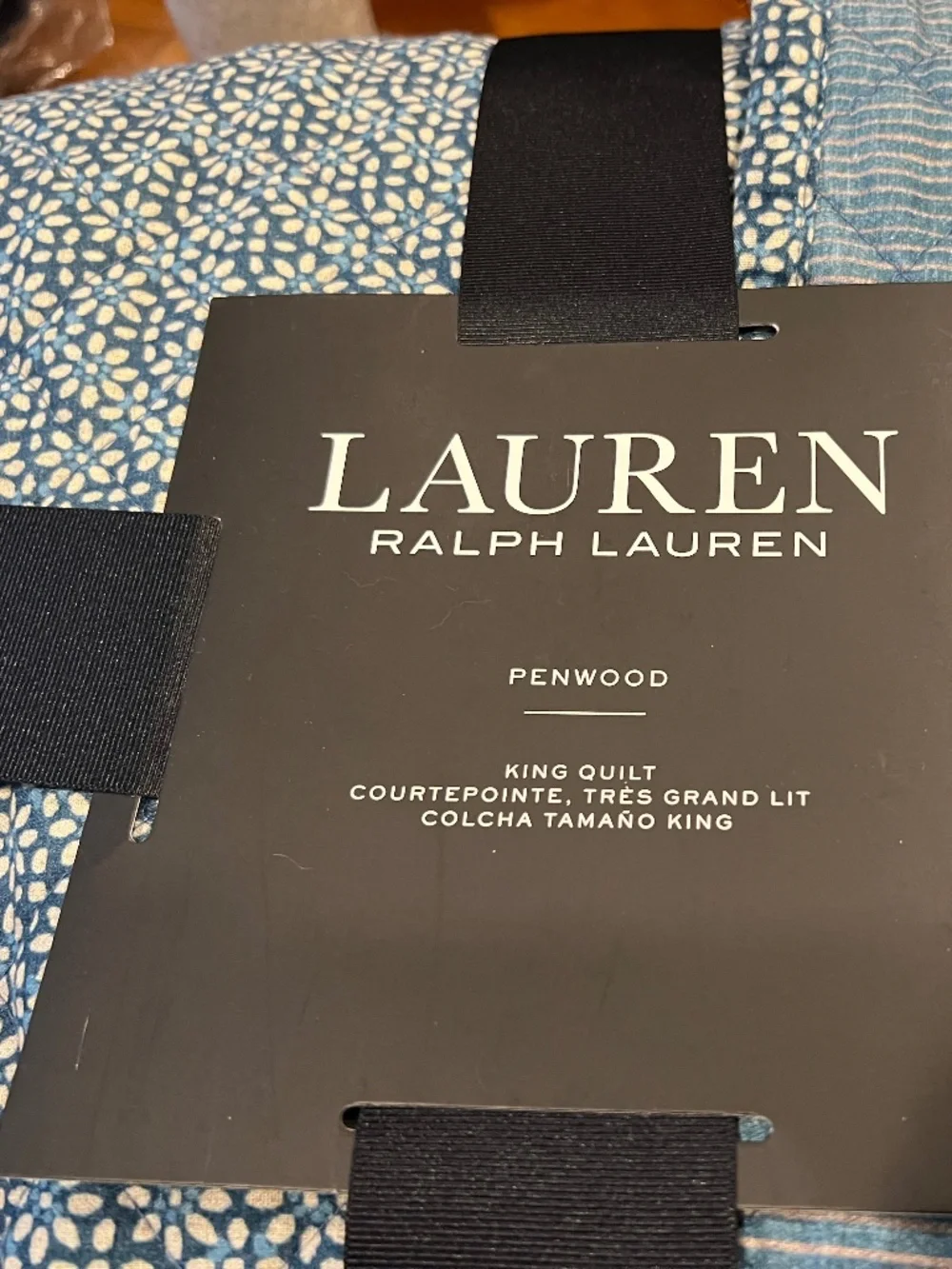 Ralph Lauren Blue Penwood Quilt - King, NWT